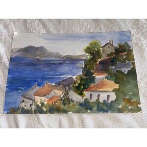 Water Painting Of Seaside